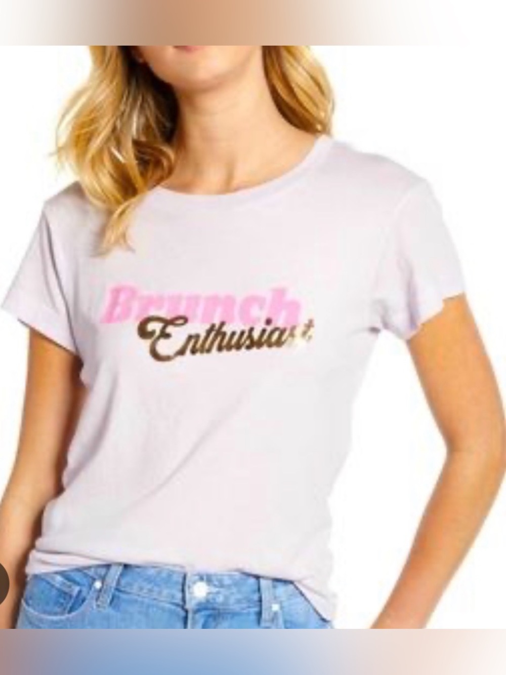 Wildfox Brunch Enthusiast Graphic Tee Size Medium NWT